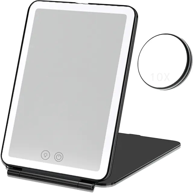 Portable Rechargeable LED Square Mirror for Cosmetics