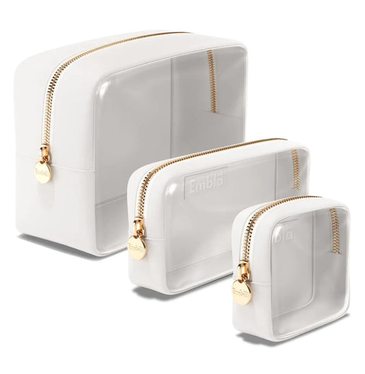 Chic Clear Cosmetic Trio - Mini, Small & Large Bags